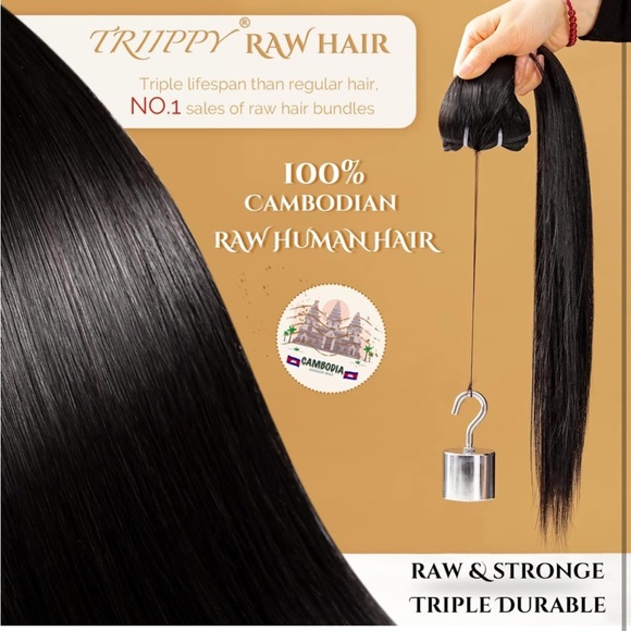 Raw Hair Single Bundle, (16 Inch/Pack) 100% Raw Cambodian human Hair - Picture 3 of 7